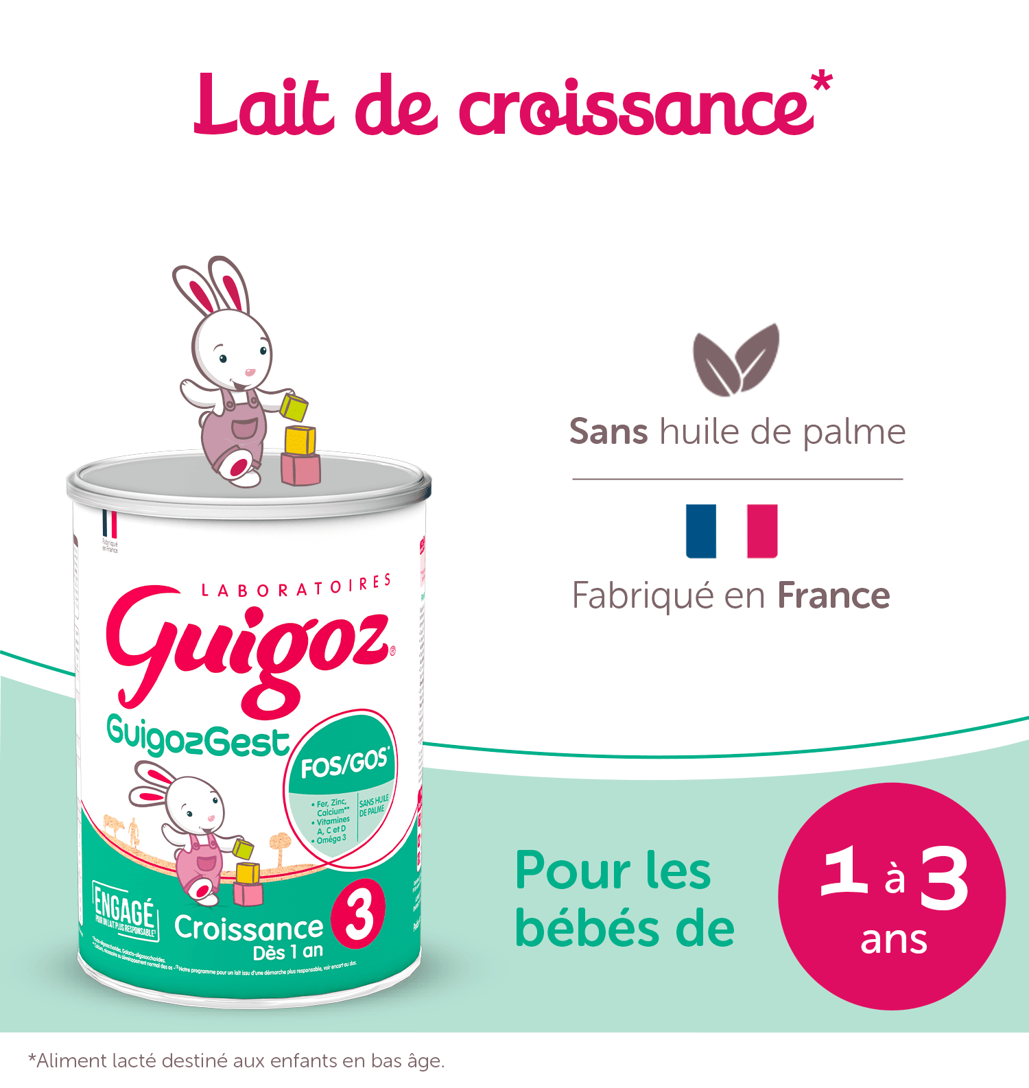 lait infantile 3ème âge