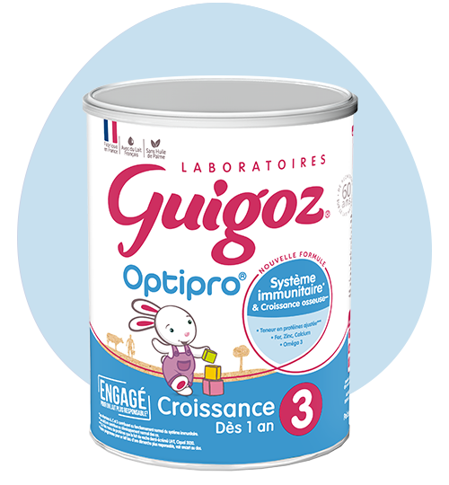 GUIGOZ Croissance 3 Optipro Lait infantile 3ème âge de 1 à 3 ans 800g - Lot  de 3 : : Bébé et Puériculture