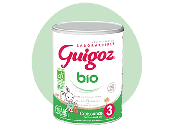 Lait Guigoz Bio Croissance - Aliment bébé 10 mois à 3 ans