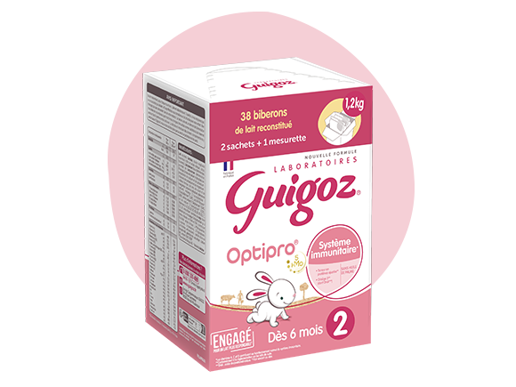 Lait 2ème âge GUIGOZ® Optipro 2 (2 sachets de 600g)