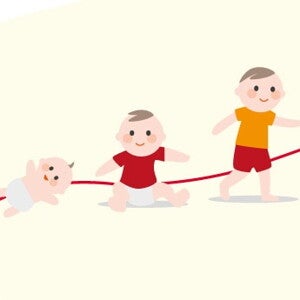Evolution d'un enfant illustrée
