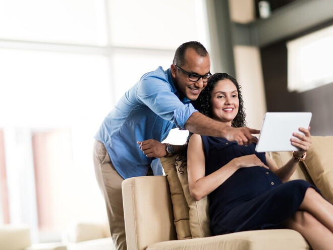 mom and dad reading 