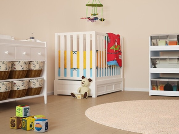 chambre de bebe avec meubles et décoration