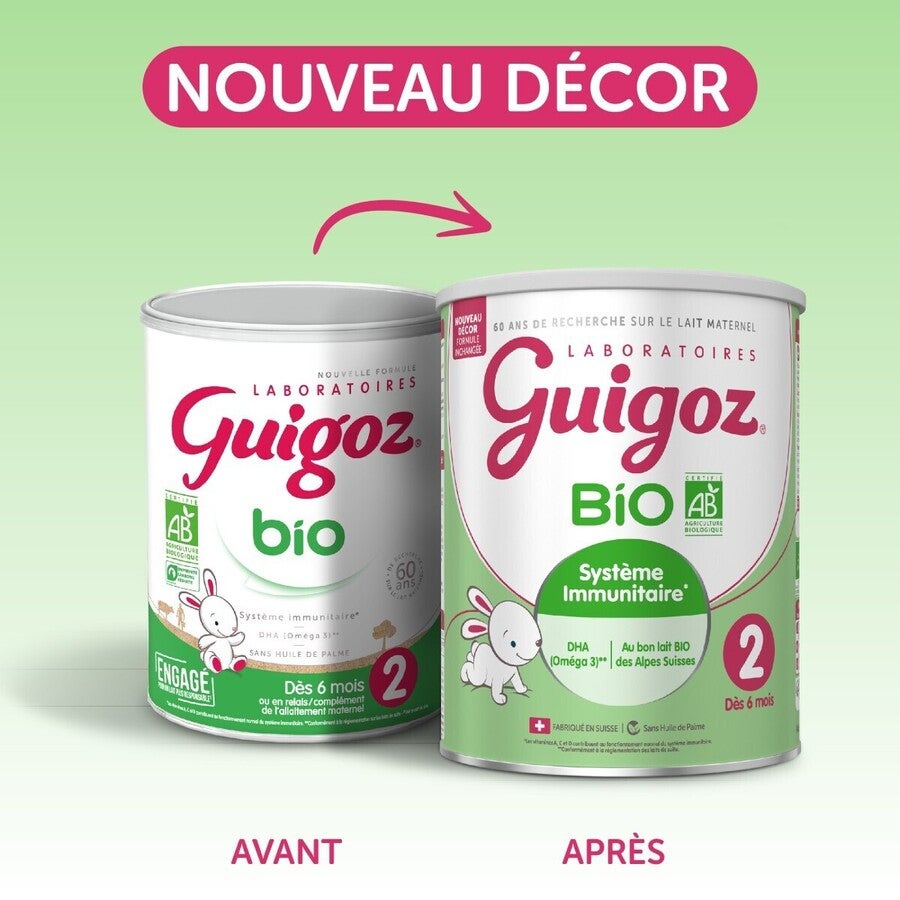 Lait 2ème âge GUIGOZ® Bio 2