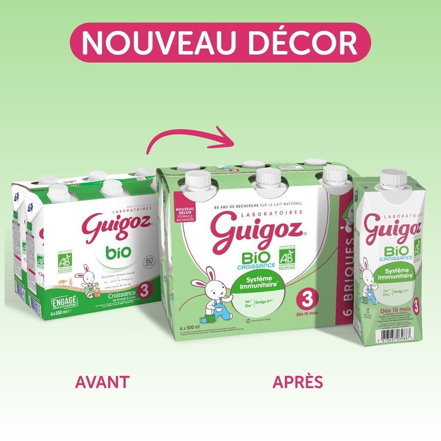 Lait de croissance liquide GUIGOZ® Bio Croissance Liquide