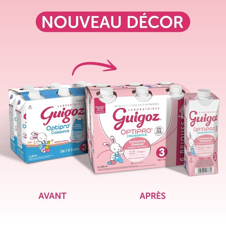 Lait de croissance* liquide GUIGOZ® Optipro® Croissance