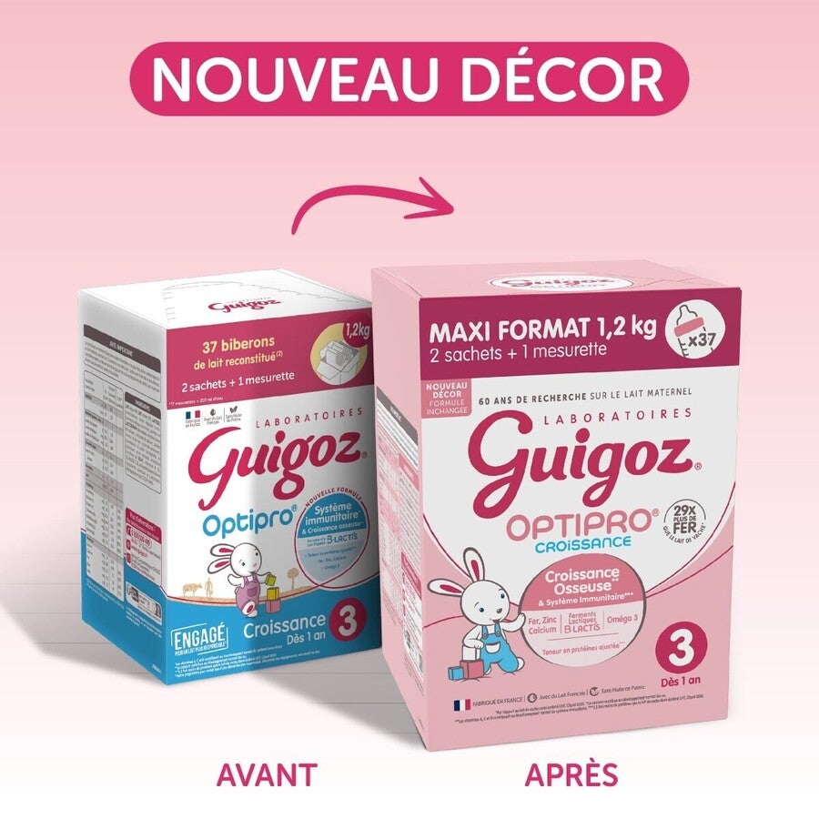 Lait de croissance GUIGOZ® Optipro® Croissance (2 sachets de 600g)