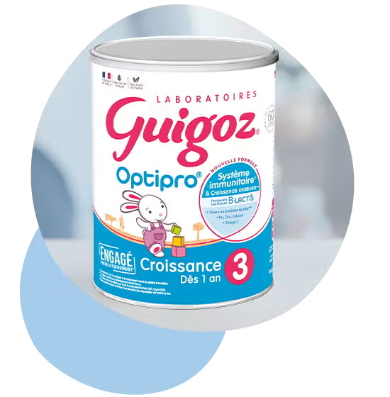 Boîte de lait de croissance Guigoz Optipro 3 pour enfants dès 1 an Boîte de lait de croissance Guigoz Optipro 3 pour enfants dès 1 an