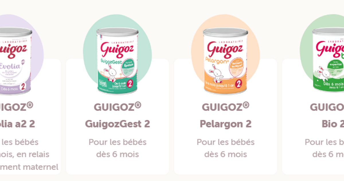 La gamme de lait infantile Guigoz